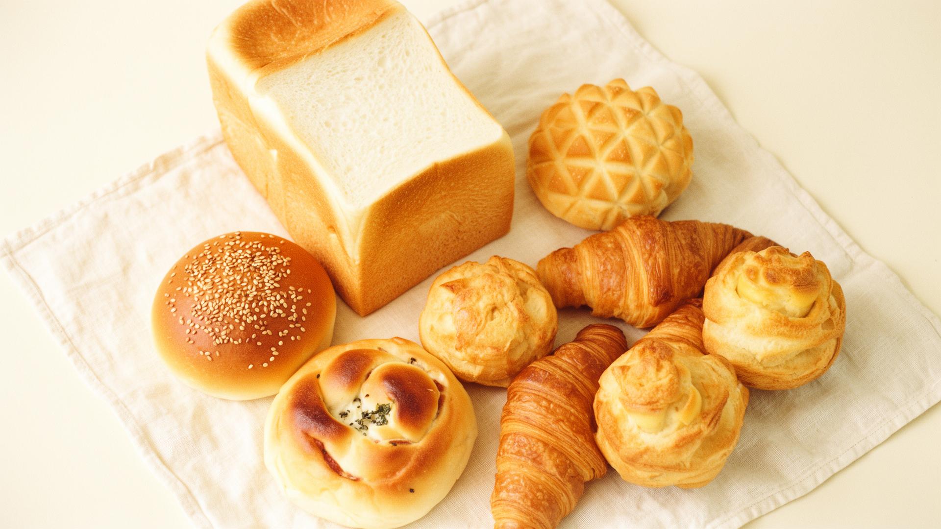 Assorted Japanese-style breads from Neko Pan